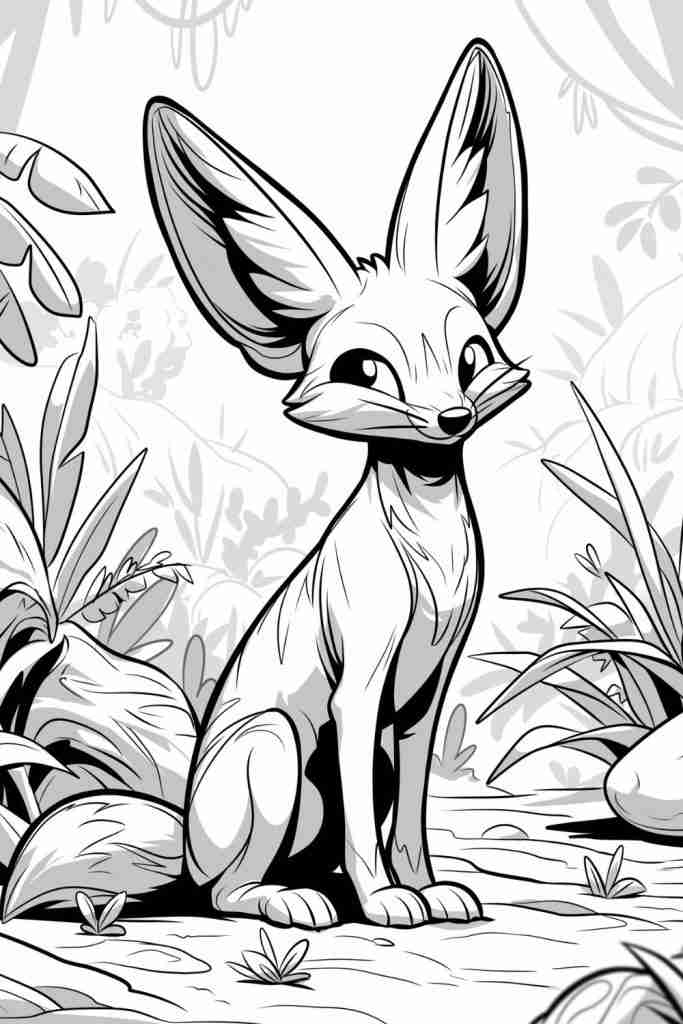 Fennec Fox Coloring Printable