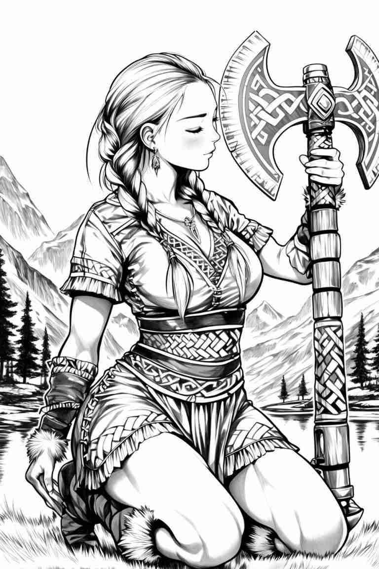 People - Viking Coloring Page
