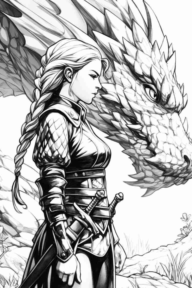 Violet Sorrengail - Onyx Storm Coloring Page