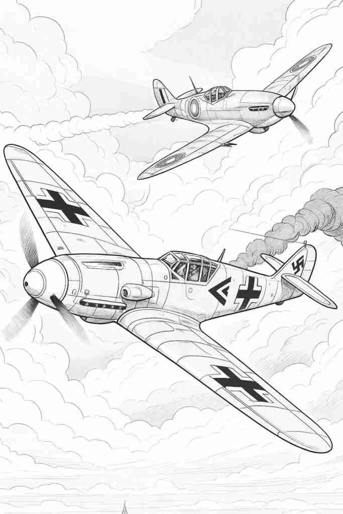Battle of Britain Coloring Page