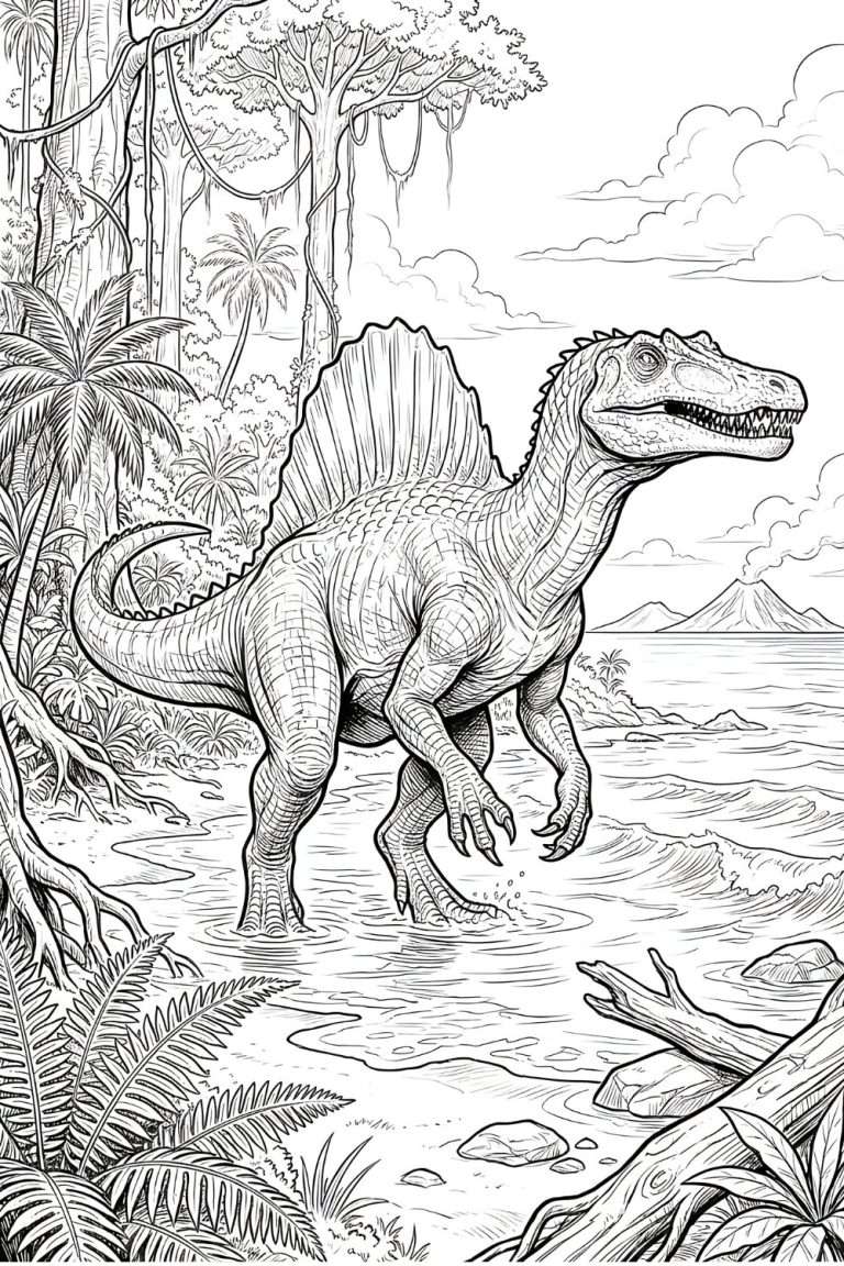 Spinosaurus Coloring Sheet