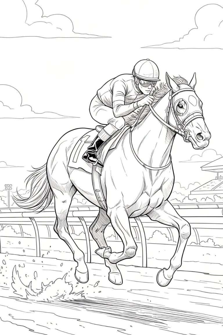 Racehorse winning
