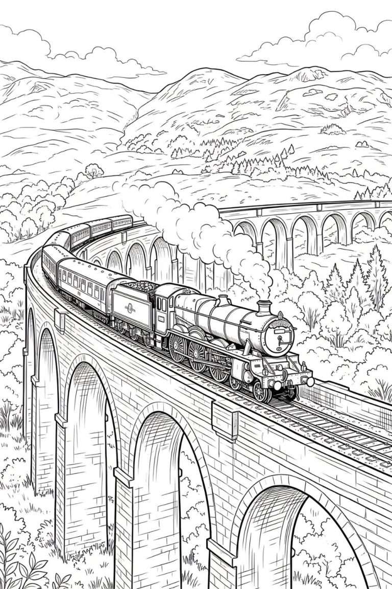 Harry Potter Train Coloring Page