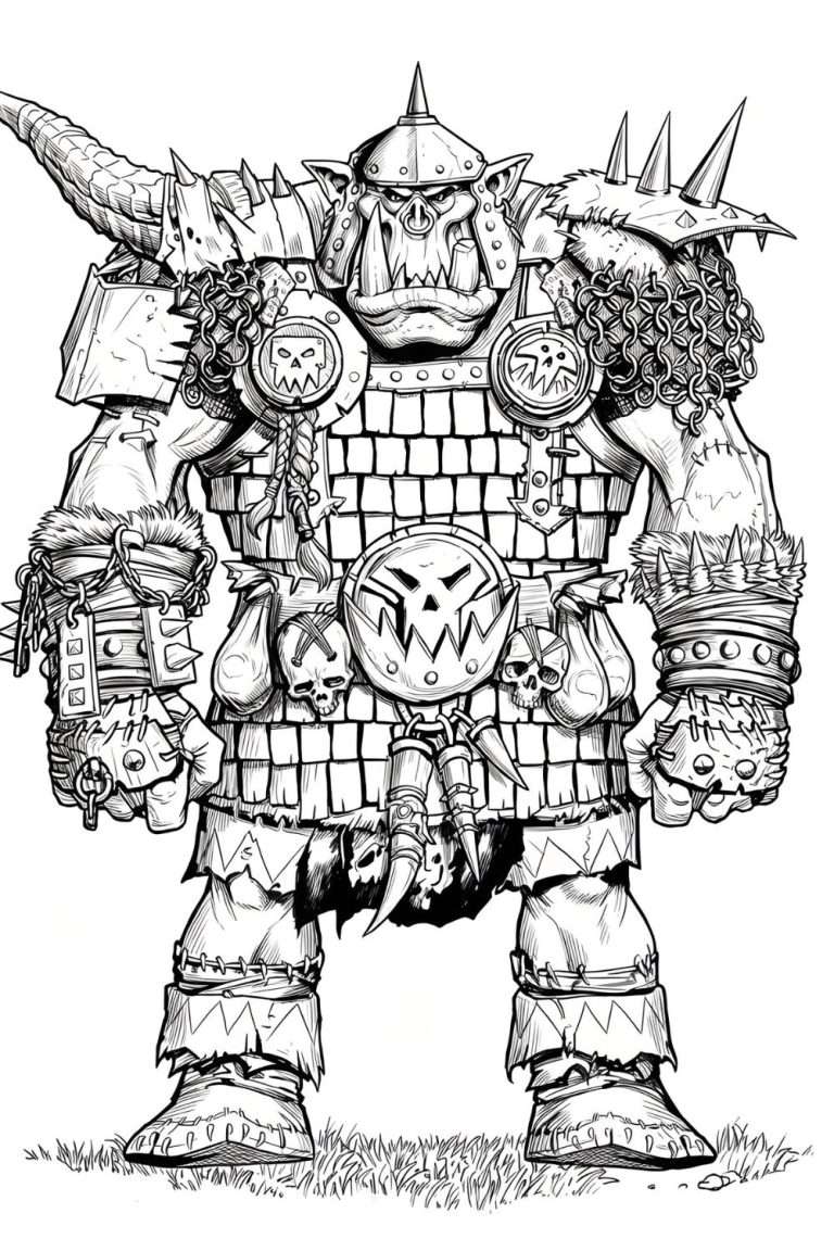 Ork Coloring Sheet