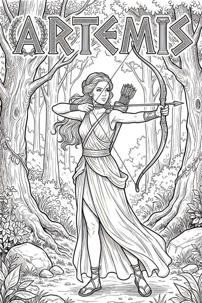 Artemis Coloring Page