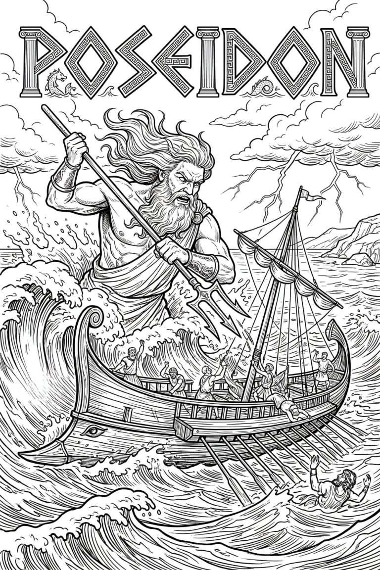 Poseidon - one of the twelve Olympian gods in ancient Greek mythology